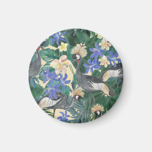 Plumeria Blue Flowers, Waterverf naadloos. Magneet