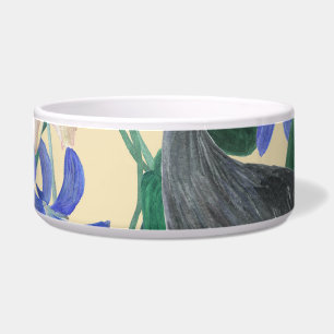 Plumeria Blue Flowers, Waterverf naadloos. Voerbakje