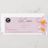 Plumeria Business Logo Cadeaubon Voucher (Voorkant / Achterkant)