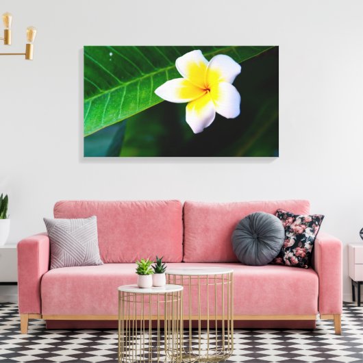plumeria canvas afdruk (Insitu (Woonkamer))