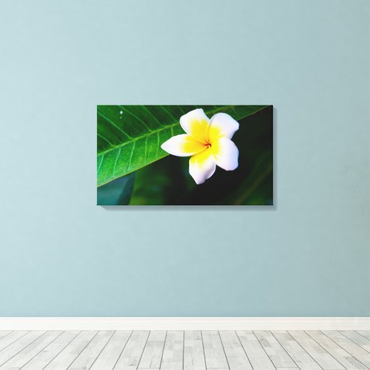 plumeria canvas afdruk (Insitu (Houten vloer))