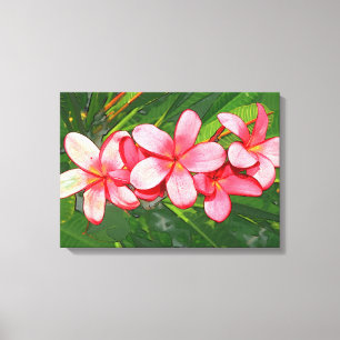 plumeria canvas afdruk