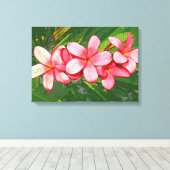 plumeria canvas afdruk (Insitu (Houten vloer))