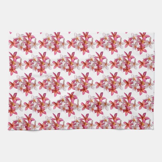 Plumeria Collage Kitchen Towel Theedoek (Horizontaal)