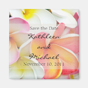 Plumeria Color Save the Date Magnet Magneet