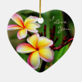 Plumeria d'arc-en-ciel, je t'aime ornement (Dos)