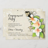 plumeria en ivy bruiloft verlovingsfeest kaart (Voorkant / Achterkant)