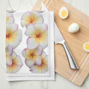 Plumeria fleurit serviette de cuisine