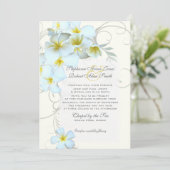 Plumeria Flourish Custom Wedding Invitation (Debout devant)