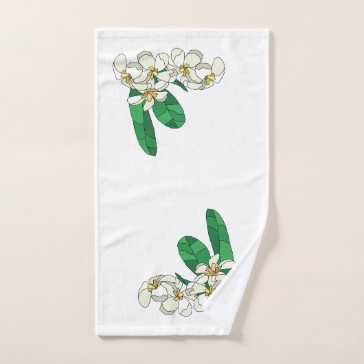 Plumeria Flower Bath Towel Set Bad Handdoek (Handdoek)