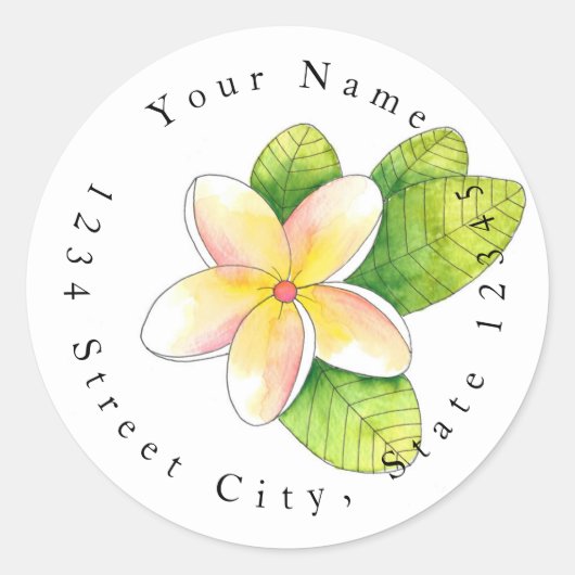 Plumeria Flower Labels (Voorkant)