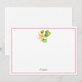 Plumeria Flower Notitiekaartje (Voorkant / Achterkant)