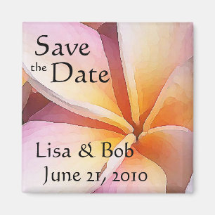 Plumeria Flower Save the Date Magnet Magneet