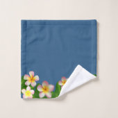 Plumeria Flowers on Award Blue (Gant de toilette)