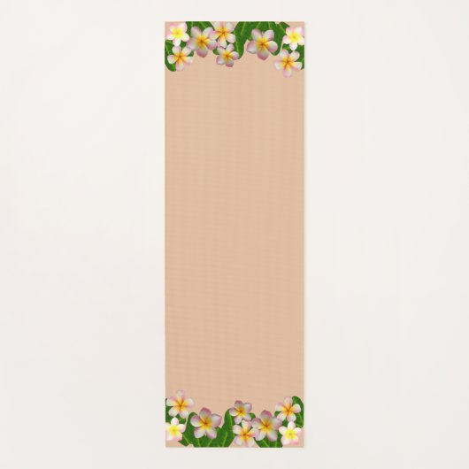 Plumeria Flowers on Champagne Beige Yogamat (Voorkant)