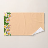Plumeria Flowers on Light Peach Bad Handdoek (Handdoek)