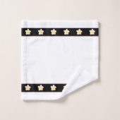 Plumeria Flowers op Black & White Bad Handdoek (Wasdoekje)