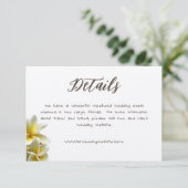 Plumeria Flowers Trouwgegevens Behuizing Kaarten (Staand voorkant)