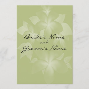 Plumeria Flowers Wedding Invitation Kaart