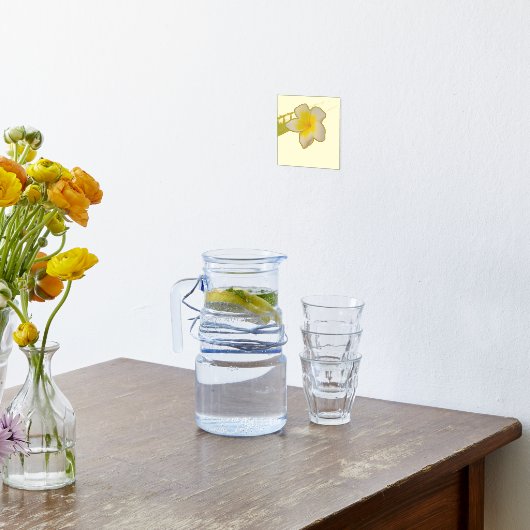 plumeria folie afdrukken (Laag (Keuken))