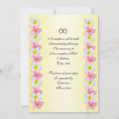 Plumeria Frangipani Faire-part de mariage (Dos)
