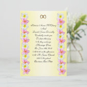 Plumeria Frangipani Faire-part de mariage (Debout devant)