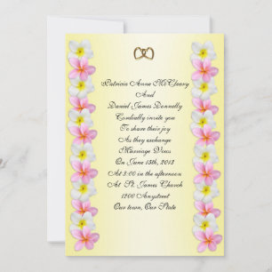 Plumeria Frangipani Faire-part de mariage