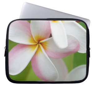Plumeria Frangipani Hawaii Flower Gepersonaliseerd Laptop Sleeve
