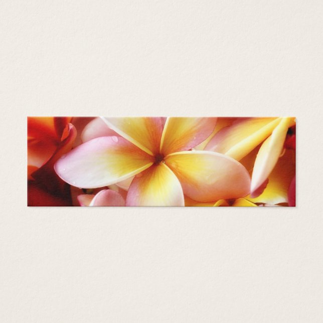 Plumeria Frangipani Hawaii Flower Gepersonaliseerd Mini Visitekaartjes (Voorkant)