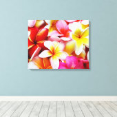 Plumeria Frangipani Hawaii Gepersonaliseerd Canvas Afdruk (Insitu (Houten vloer))