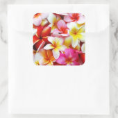 Plumeria Frangipani Hawaii Gepersonaliseerd Vierkante Sticker (Tas)
