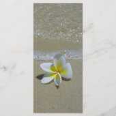 Plumeria Frangipani Op Zand Trouw  Menu (Achterkant)