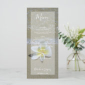 Plumeria Frangipani Op Zand Trouw  Menu (Staand voorkant)