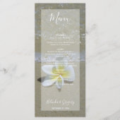 Plumeria Frangipani Op Zand Trouw  Menu (Voorkant)