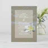 Plumeria Frangipani Sur Les Invitations De Mariage (Debout devant)