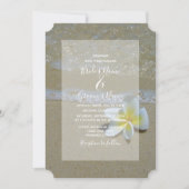 Plumeria Frangipani Sur Les Invitations De Mariage (Devant)