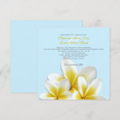 Plumeria Frangipani Tropical Wedding Invitations Kaart (Voorkant / Achterkant)