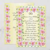 Plumeria Frangipani Weddenschap Kaart (Voorkant / Achterkant)