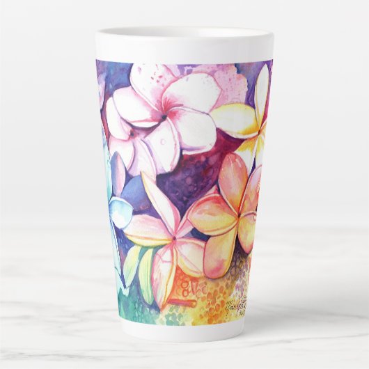 Plumeria Fun Latte Mok (Voorkant)