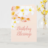 Plumeria hawaïenne Frangipani Bonne carte d'annive (Fleur jaune)