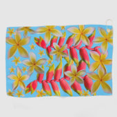 Plumeria Heliconia Golfhanddoek (Horizontaal)