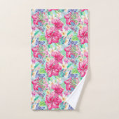 Plumeria Hibiscus chinois Papillons de poche (Serviette à main)