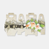 Plumeria & Ivy aangepaste beige bruiloft Bedankdoosjes (Uitgevouwen)