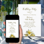 Plumeria jaune hawaïenne Invitation de fête d'anni