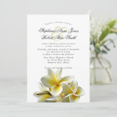 Plumeria Jaune Hawaii Flower Faire-part de mariage (Debout devant)