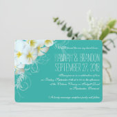 Plumeria Lagoon moderne sur mesure invitations de (Debout devant)