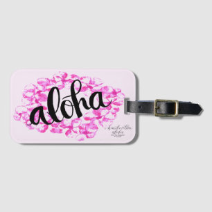 Plumeria Lei Aloha Bagagelabel