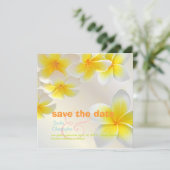 Plumeria leis/ Bewaar de datum Save The Date (Staand voorkant)