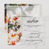 Plumeria Orchid Lei à Sand Beach Carte postale RSV (Devant / Derrière)