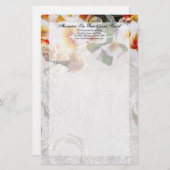 Plumeria Orchid Lei dans la papeterie de sable (Devant / Derrière)